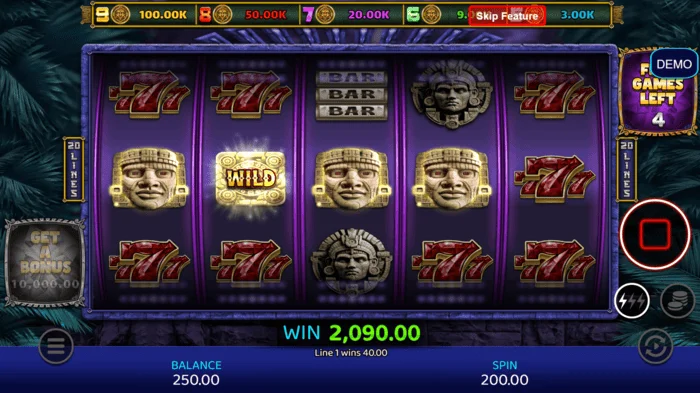 Mayan Madness - câștig în jocul bonus